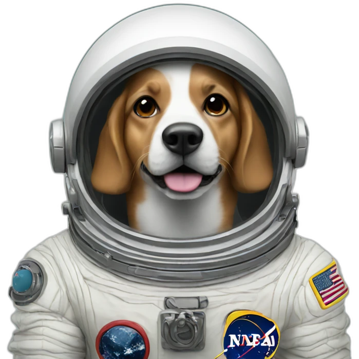 Dog in space suite emoji