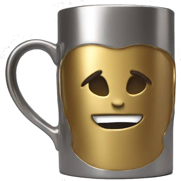 Metallic Gold Coffee Mug emoji