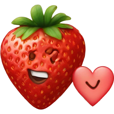 Heart with a strawberry emoji