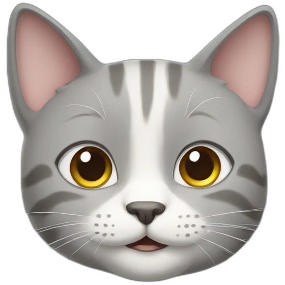 happy gray cat emoji