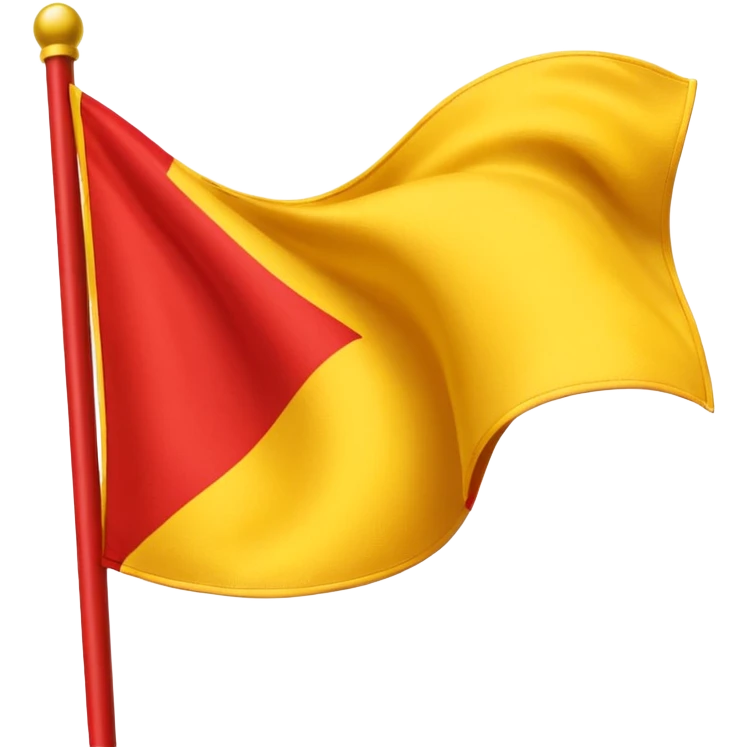 yellow and red flag  emoji