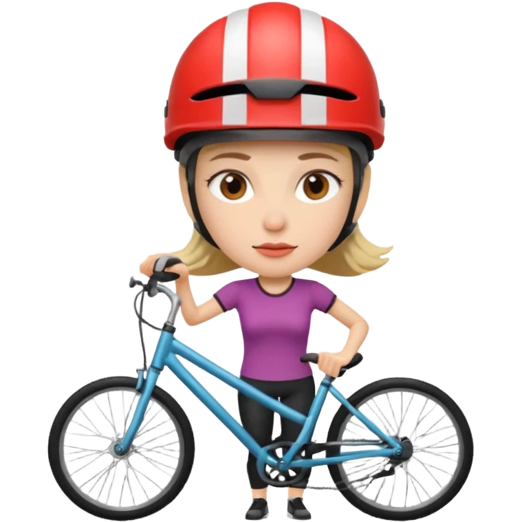Wife being impatient on a bicycle emoji