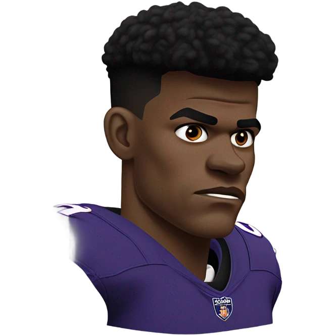 Lamar Jackson looking depressed after losing game emoji