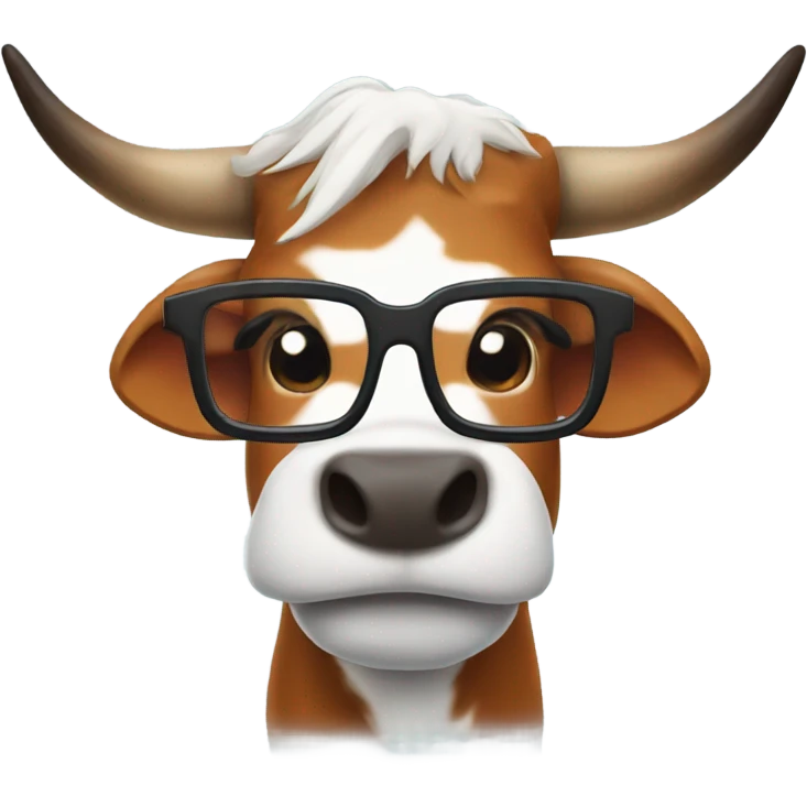 Longhorn with glasses  emoji