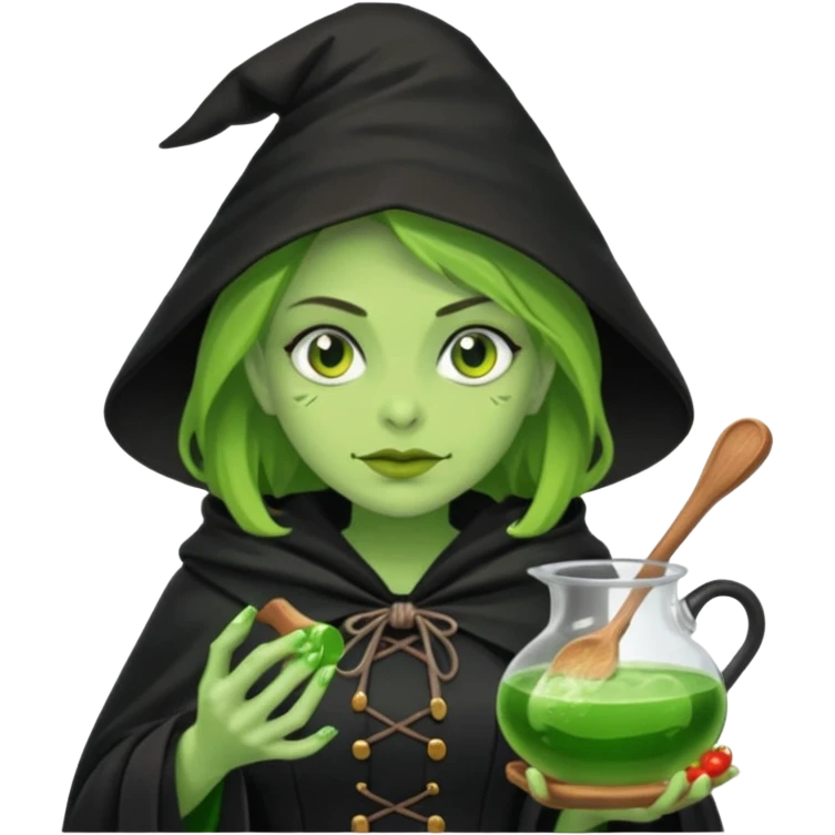 green witch cooking potion emoji