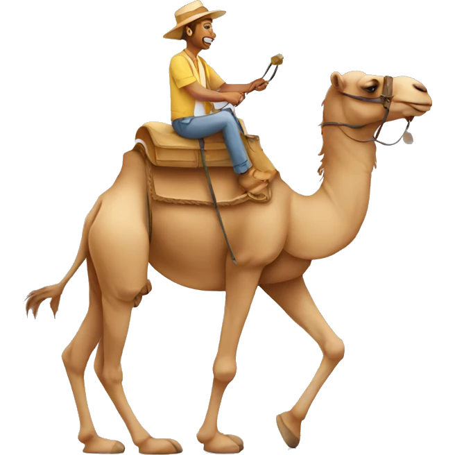 car ride on camel emoji