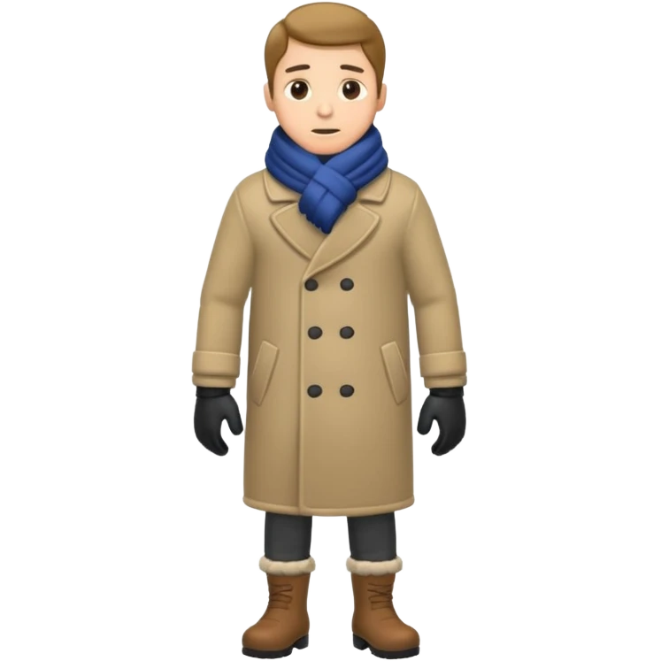 full body man feeling cold emoji