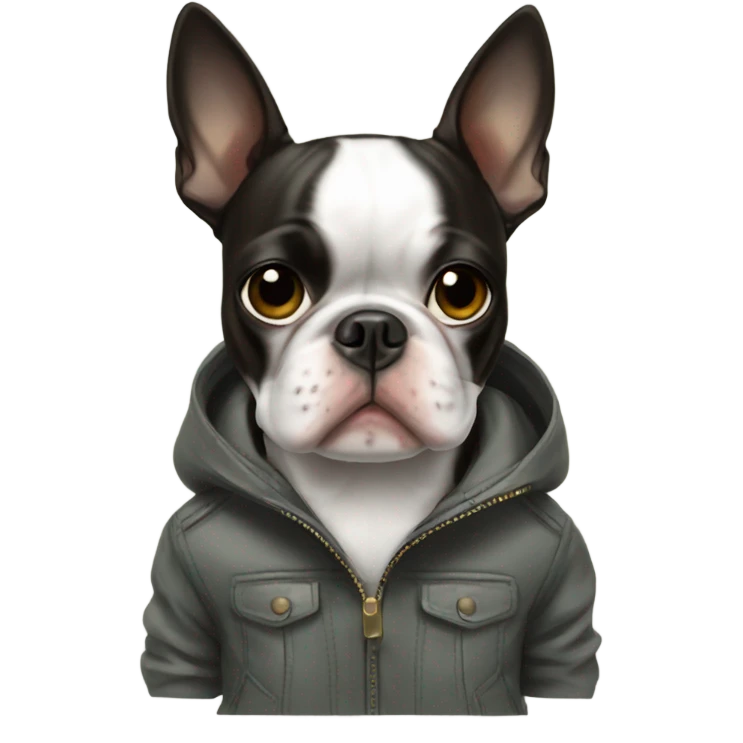 Boston Terrier with Jacket emoji