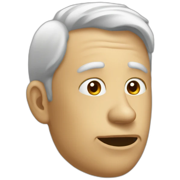 Une personne qui regarde de façon bizarre et qui fait une tête pas contente emoji