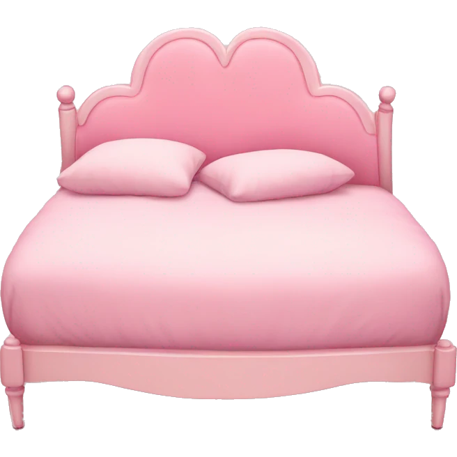 Pink vintage heart bed emoji