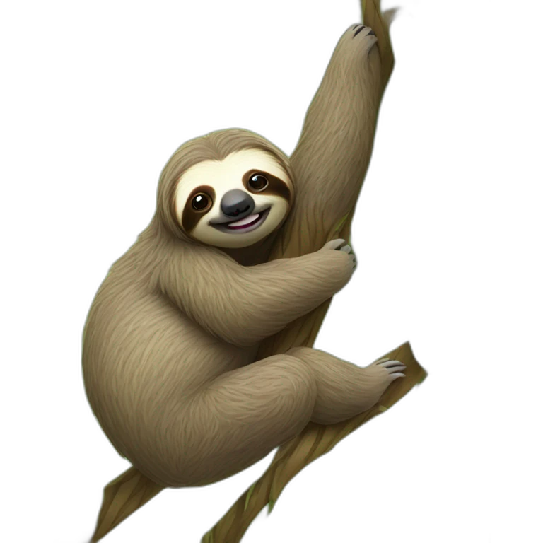 sloth on the tree emoji