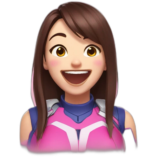 D.va from overwatch laughing emoji
