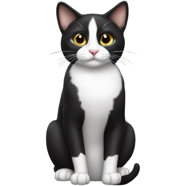 Tuxedo cat emoji