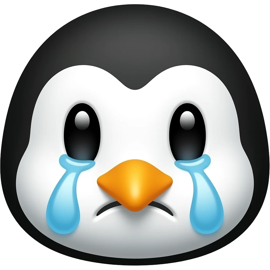 crying penguin face sad beak emoji