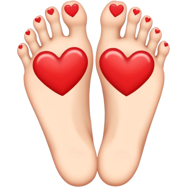 Feet with hearts around it emoji