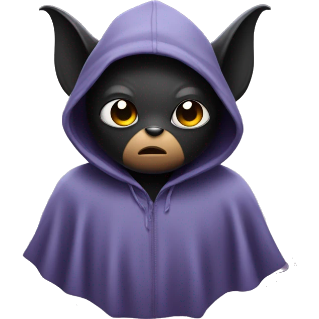 Bat wearing a hoodie emoji