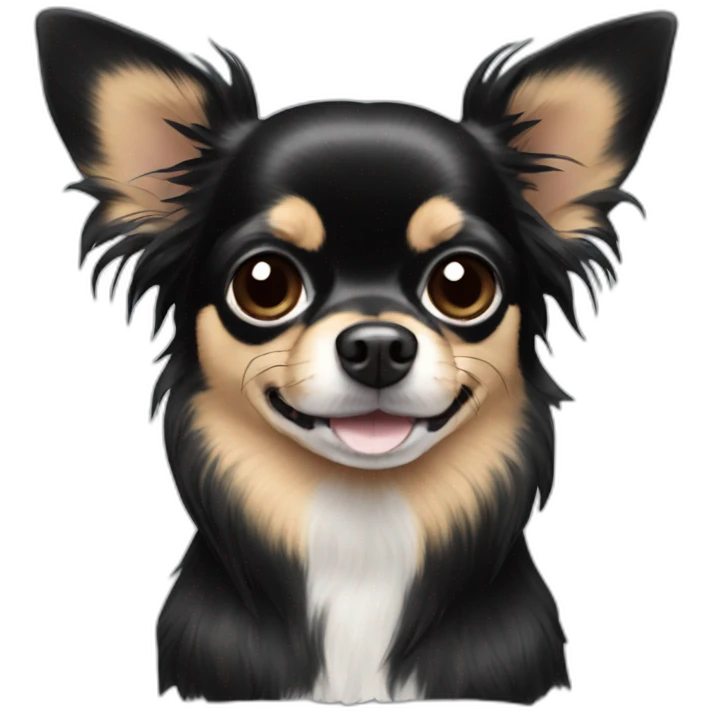 black long hair chihuahua emoji
