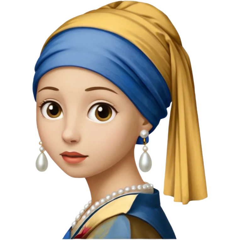 Girl with a Pearl Earring painting emoji