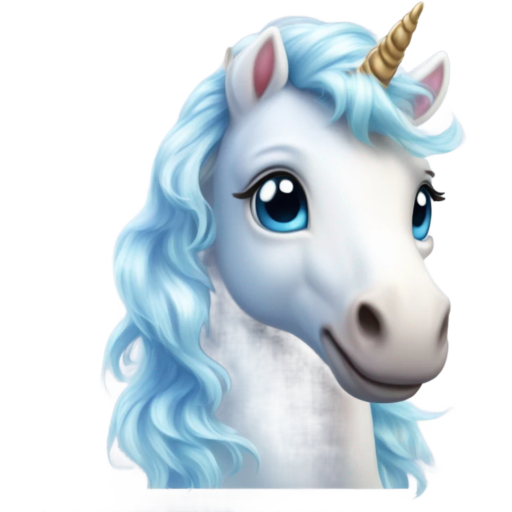 Hyper Realistic cute baby unicorn  emoji