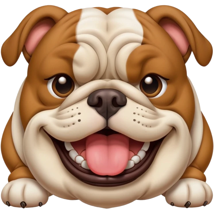 Bulldog wink  emoji