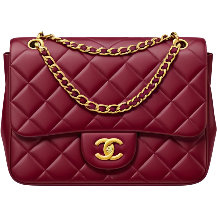 chanel maroon bag emoji