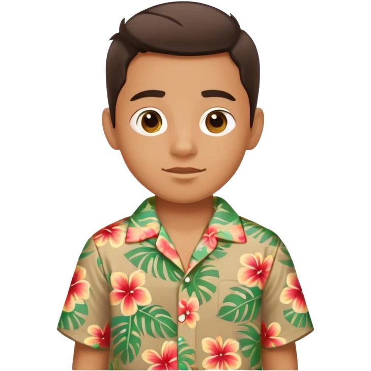 boy with hawaiian shirt emoji