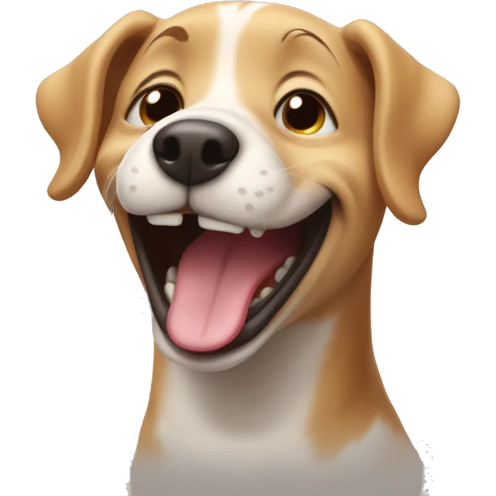 frensh dog Is laughing emoji