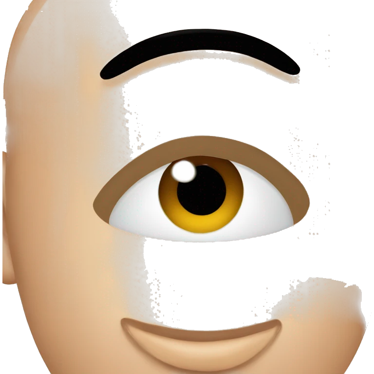 bald man who has beautiful eyes with long eyelashes and nose pierced emoji
