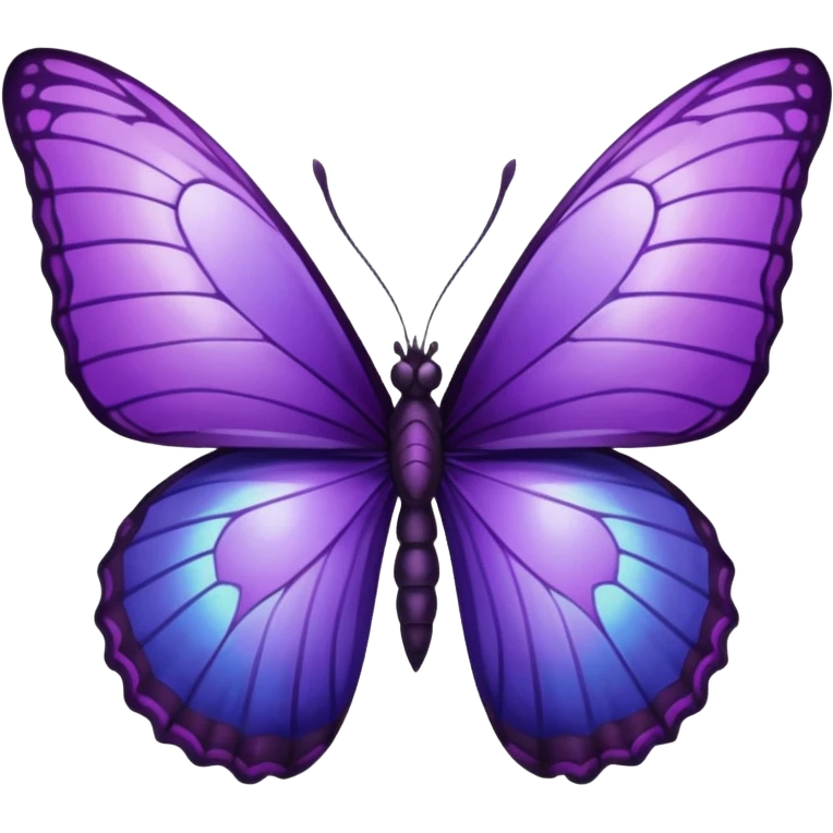 Purple butterfly with sharp ends on each wing emoji