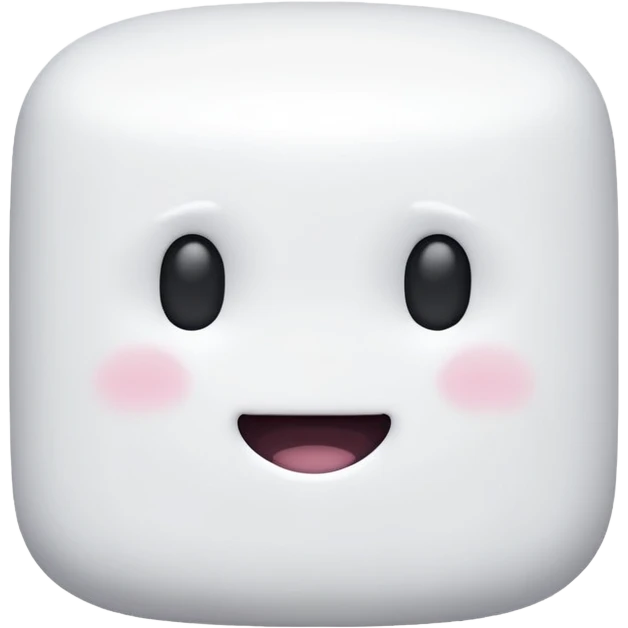 No face on white marshmallow, just a marshmallow without a face, without face , no eyes, no mouth emoji