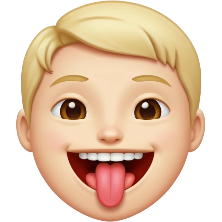 Doing the tongue out trend emoji