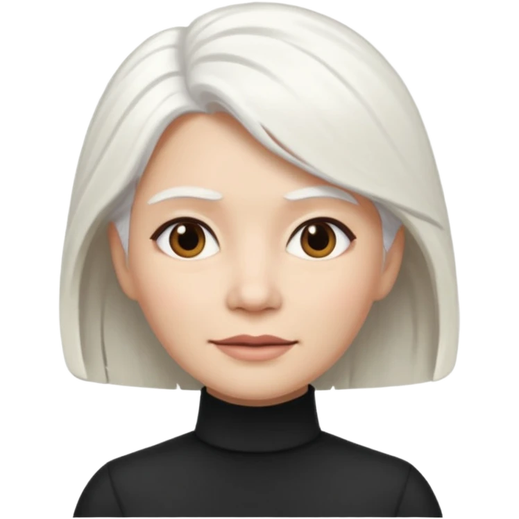 Woman: White Hair Memoji emoji