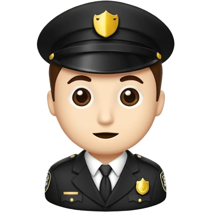 Polis üniforması giyen köpek emoji
