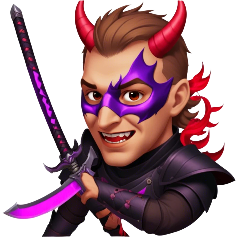 Demon-Horned Warrior emoji