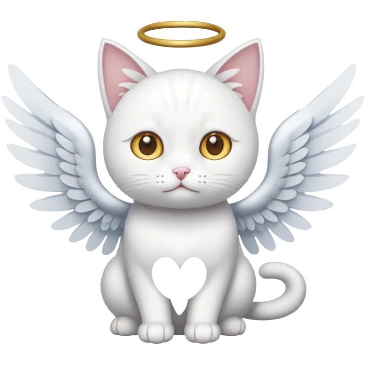 white cat with wings emoji