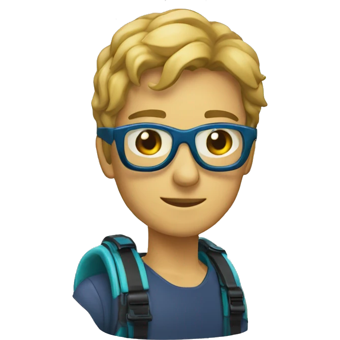 Una persona con gafas de buceo emoji