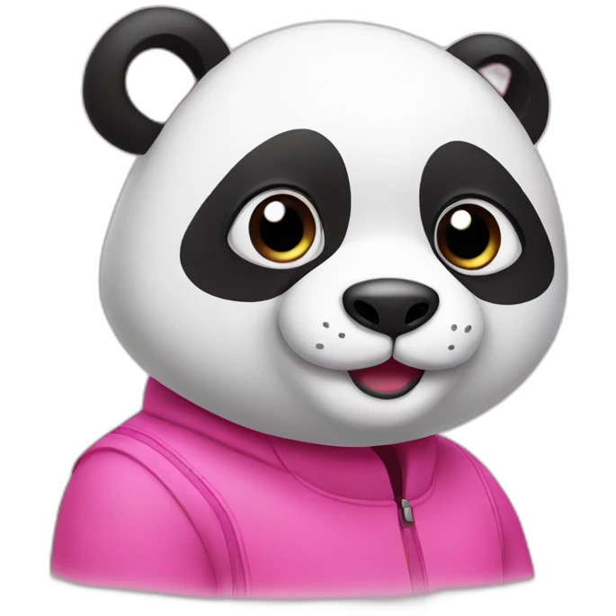 Pink panda emoji