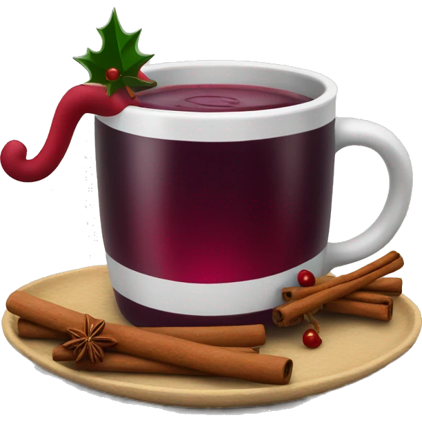 Mulled wine christmas cup emoji