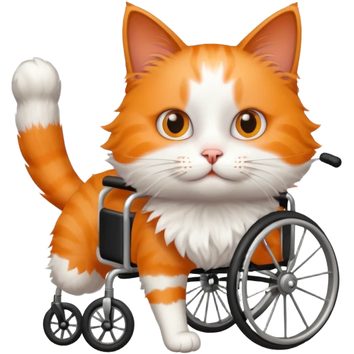 cat wheelchair emoji