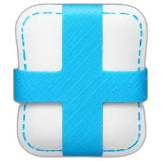 blue bandaid emoji