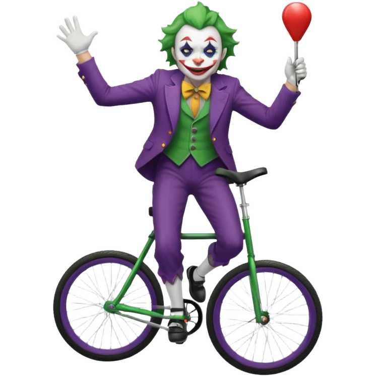 Unicyclist Joker with one wheel  emoji