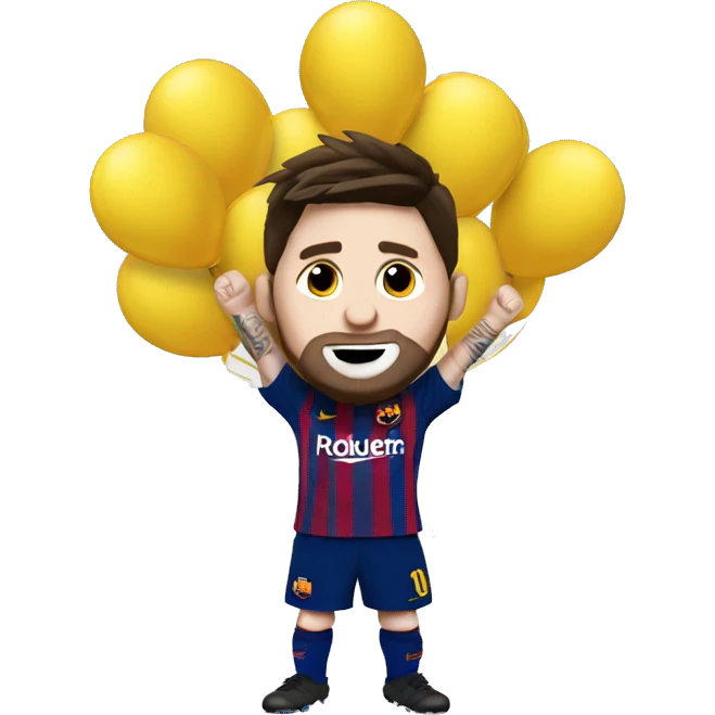 Messi with 8 ballon dores emoji