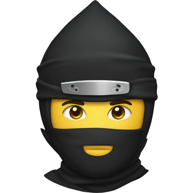 ninja emoji with crown and knife emoji
