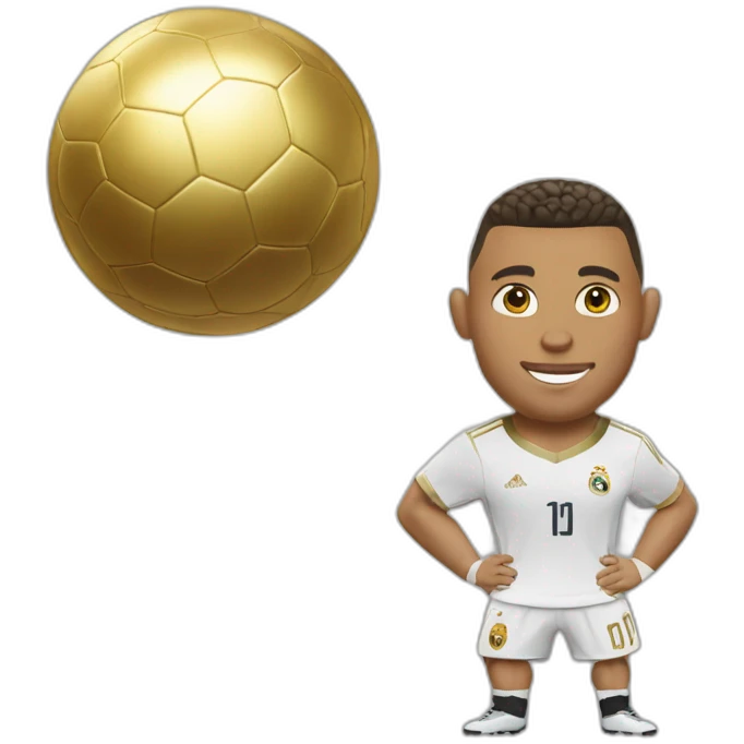 Ronaldo avec le ballon d'or emoji