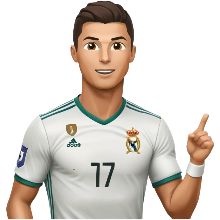 Cristiano Ronaldo football player celebrating a goal emoji