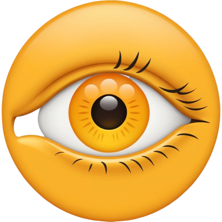 iOS emoji, minimal eye symbol, circle with dot, flat emoji