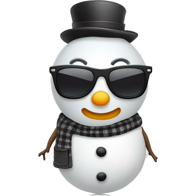 snowman light bulb with sunglasses and vest emoji
