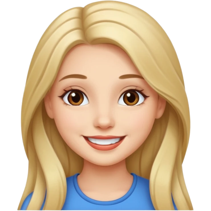 pretty girl with makeup and long hair emoji