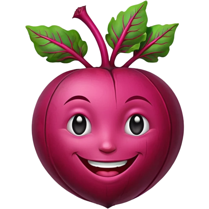 beetroot smiling emoji