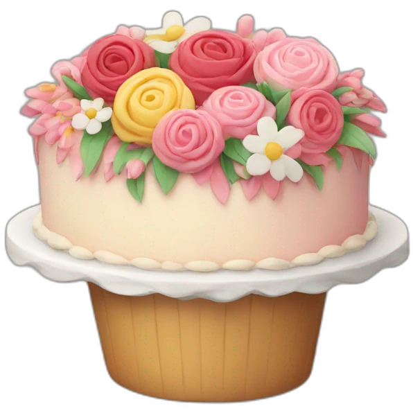 Floral cake  emoji